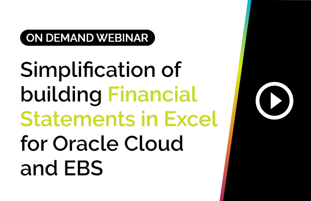 The simplification of building Financial Statements in Excel for Oracle Cloud and EBS 3