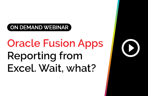 Oracle Fusion Apps Reporting from Excel. Wait, what? 8