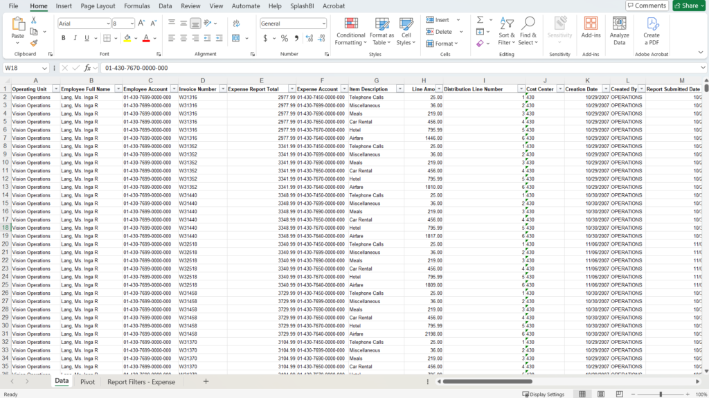 Expenses EBS Reporting 1